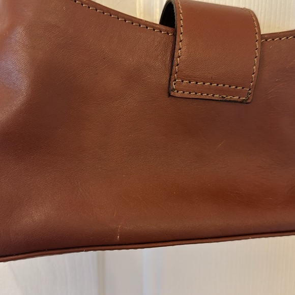 T. Giorgio Italian Leather Handbag in Chestnut Brown - Picture 6 of 10